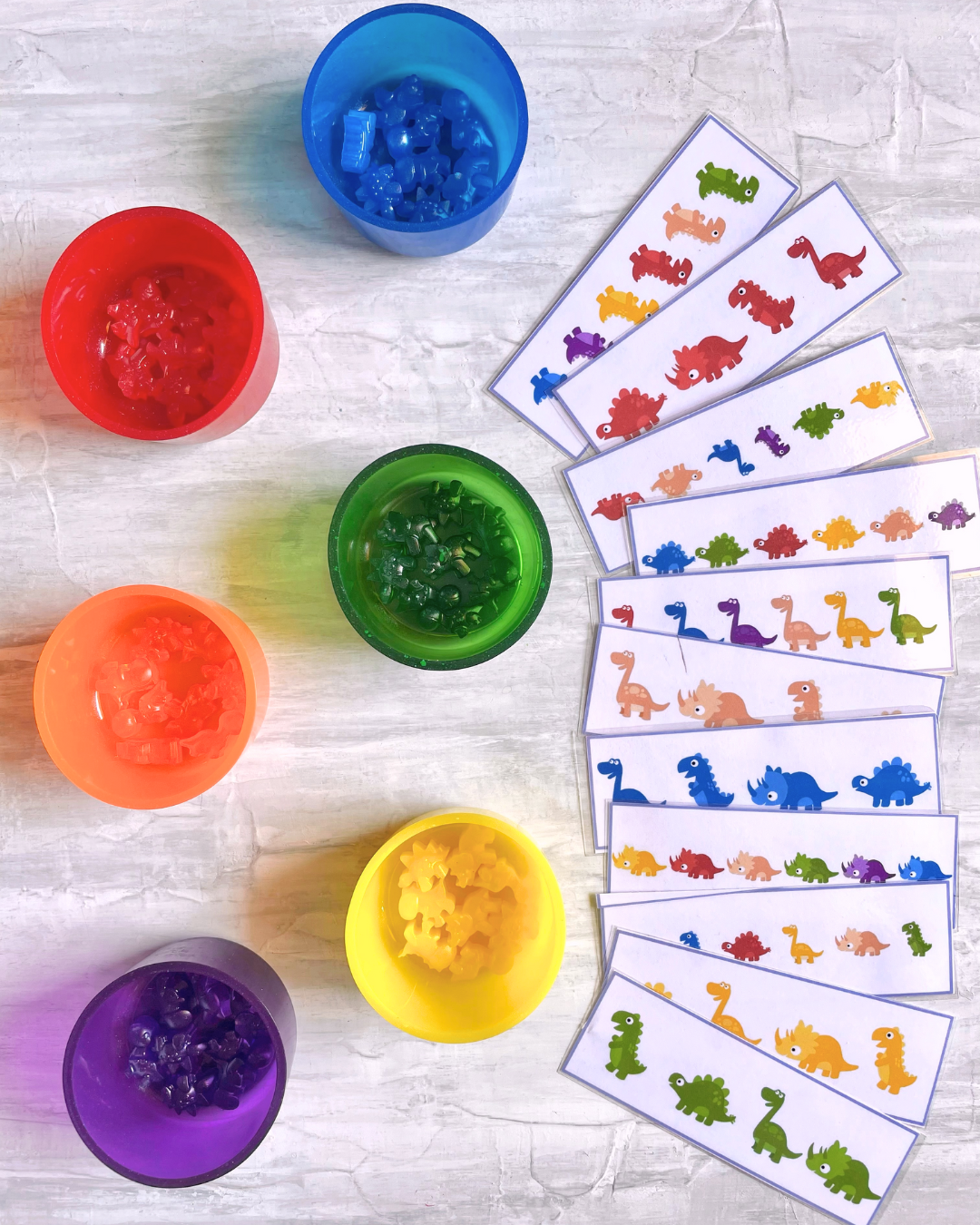Color Sorting Cups: Roaring Fun with Dinosaur Matching Printable! - The ...